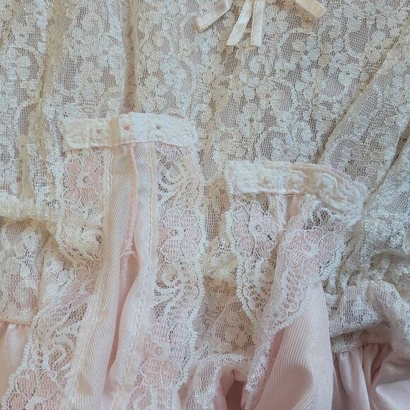 Vintage Tosca of California medium lace bodysuit teddy lingerie pastel coquette - Picture 8 of 13